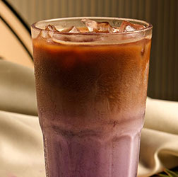 Ube iced latte